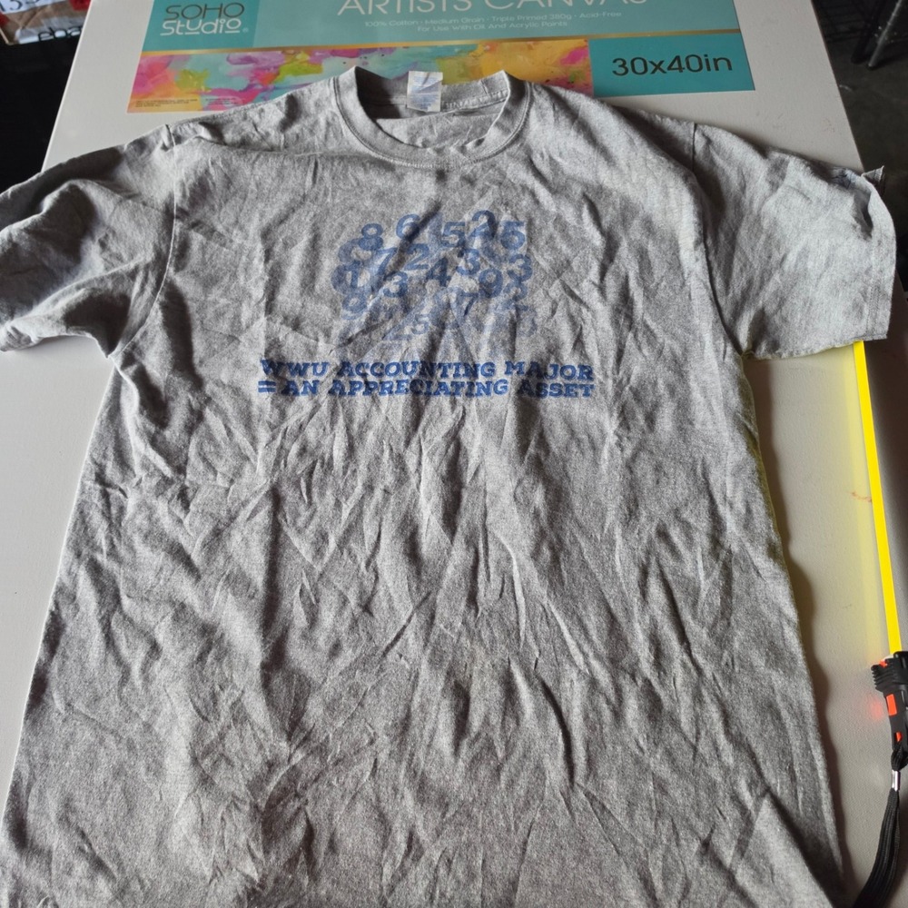 Port & Company WWU Accounting Major Graphic T-Shirt Gray Large